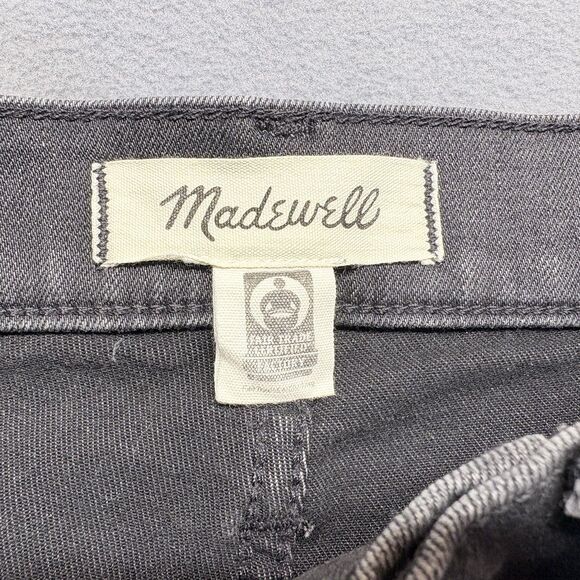 Madewell Jeans Size 26 Roadtripper Skinny Flare Slit Hem Stretch Black - Picture 9 of 11